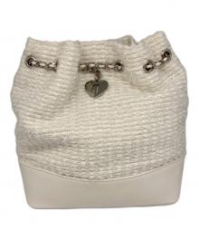 the Barnnet（ザ バーネット）の古着「Tweed Drawstring Chain Backpack」｜ホワイト