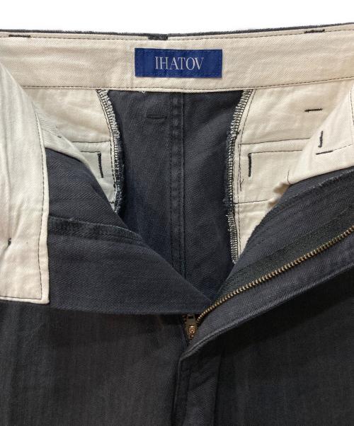 IHATOV（イーハトーブ）IHATOV (イーハトーブ) ヘリンボーンワイドデニムパンツ グレー サイズ:Ｓの古着・服飾アイテム