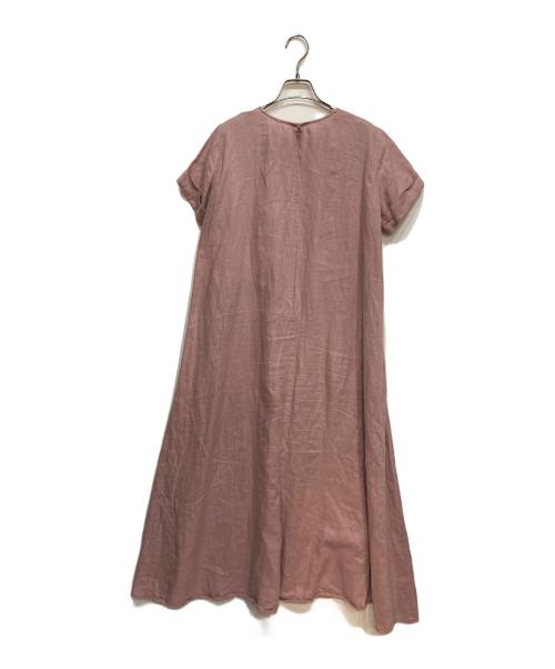 JOURNAL STANDARD（ジャーナルスタンダード）JOURNAL STANDARD (ジャーナルスタンダード) リネンハーフスリーブマキシフレアワンピース ピンク サイズ:38の古着・服飾アイテム