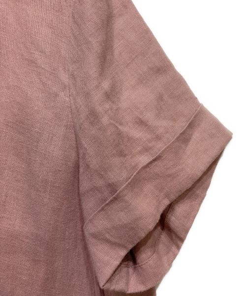 JOURNAL STANDARD（ジャーナルスタンダード）JOURNAL STANDARD (ジャーナルスタンダード) リネンハーフスリーブマキシフレアワンピース ピンク サイズ:38の古着・服飾アイテム