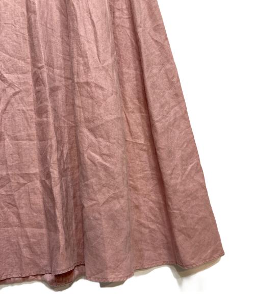 JOURNAL STANDARD（ジャーナルスタンダード）JOURNAL STANDARD (ジャーナルスタンダード) リネンハーフスリーブマキシフレアワンピース ピンク サイズ:38の古着・服飾アイテム