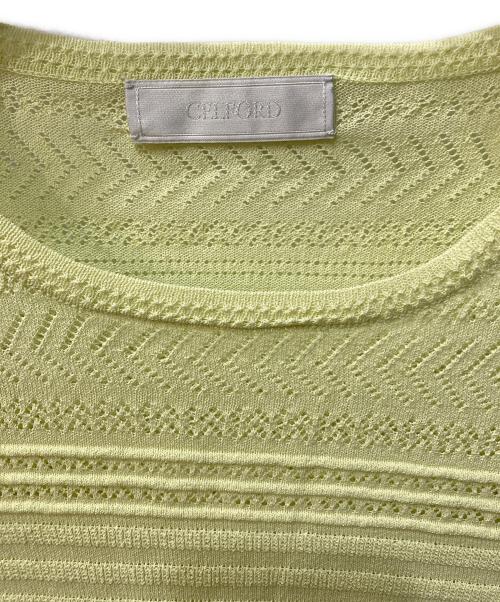 CELFORD（セルフォード）CELFORD (セルフォード) レースニット イエロー サイズ:36 未使用品の古着・服飾アイテム