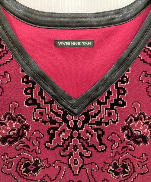 VIVIENNE TAM（ヴィヴィアンタム）VIVIENNE TAM (ヴィヴィアンタム) 半袖ワンピース レッドの古着・服飾アイテム