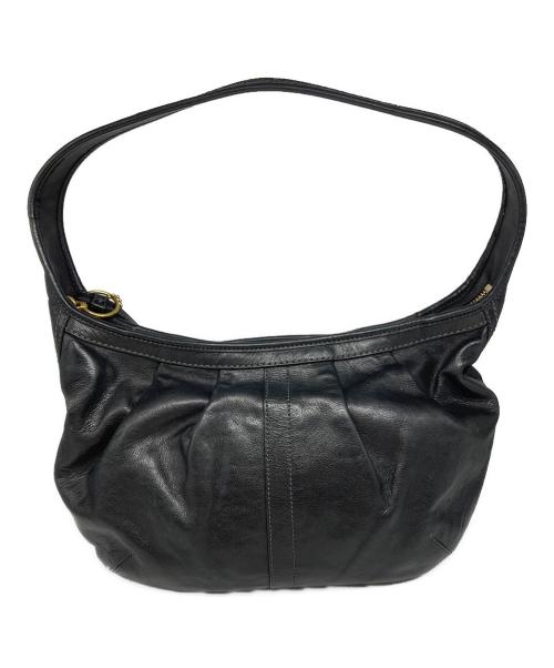 COACH（コーチ）COACH (コーチ) エルゴレザープリーテッドホーボー. ショルダーバッグ ブラックの古着・服飾アイテム