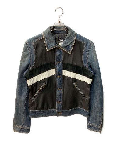 【Dolce & Gabbana】リブ切り替えデニムジャケット ダークグレー48 中古・古着通販】D&G DOLCE & GABBANA (ディーアンドジー ドルチェ
