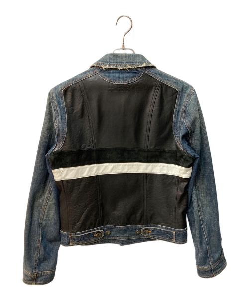 D&G DOLCE & GABBANA（ディーアンドジー ドルチェ＆ガッバーナ）D&G DOLCE & GABBANA (ディーアンドジー ドルチェ＆ガッバーナ) デニム切替デニムジャケット ブラック サイズ:32の古着・服飾アイテム