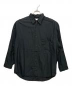 Graphpaperグラフペーパー）の古着「Broad L/S Oversized Regular Collar Shirt」｜ブラック