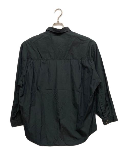 Graphpaper（グラフペーパー）Graphpaper (グラフペーパー) Broad L/S Oversized Regular Collar Shirt ブラック サイズ:FREEの古着・服飾アイテム