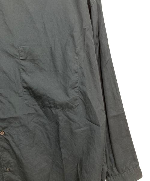 Graphpaper（グラフペーパー）Graphpaper (グラフペーパー) Broad L/S Oversized Regular Collar Shirt ブラック サイズ:FREEの古着・服飾アイテム