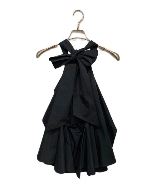 cygne（シーニュ）cygne (シーニュ) バックリボントップス ブラック サイズ:FREEの古着・服飾アイテム