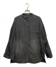 Spick and Span（スピック＆スパン）の古着「バンドカラーボックスダンガリーシャツ」｜グレー