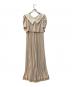 HER LIP TO（ハーリップトゥ）の古着「Butterfly Collar Pleated Dress」｜ベージュ