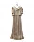 HER LIP TO (ハーリップトゥ) Butterfly Collar Pleated Dress ベージュ サイズ:Ｓ：9000円