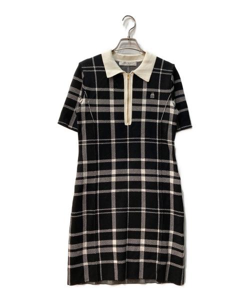 HER LIP TO（ハーリップトゥ）HER LIP TO (ハーリップトゥ) Trois Logo Knit Mini Dress ブラック サイズ:Mの古着・服飾アイテム