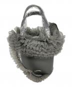 Lily Brownリリーブラウン）の古着「チュール切り替えトート」｜グレー