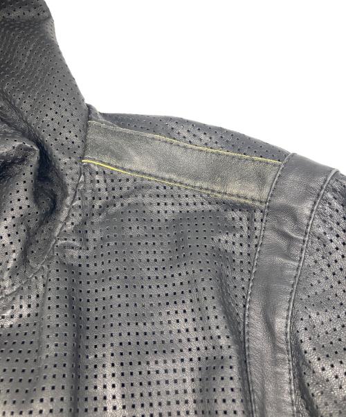 DIESEL（ディーゼル）DIESEL (ディーゼル) ラムレザーフーデットジャケット ブラック サイズ:Ｍの古着・服飾アイテム