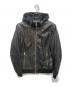 DIESEL（ディーゼル）の古着「ラムレザーフーデットジャケット」｜ブラック
