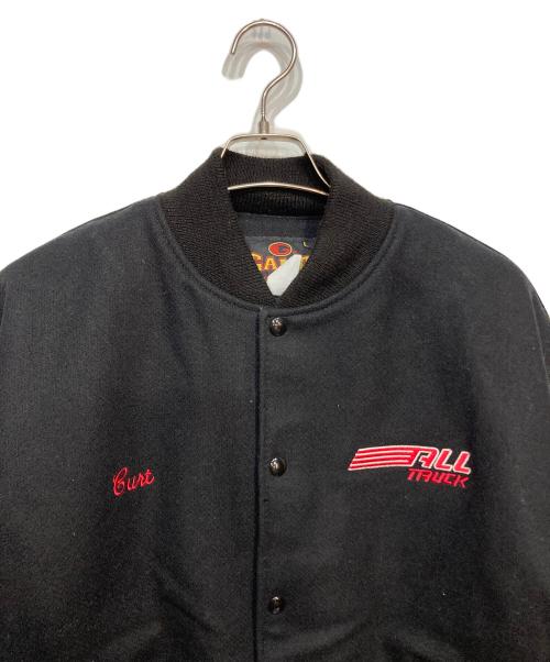 GAME SPORTSWEAR（ゲームスポーツウェア）GAME SPORTSWEAR (ゲームスポーツウェア) Varsity Jacket ブラック サイズ:Lの古着・服飾アイテム