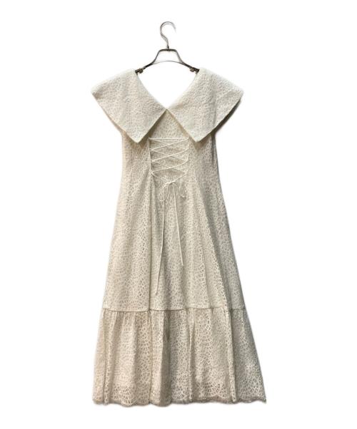 HER LIP TO（ハーリップトゥ）HER LIP TO (ハーリップトゥ) Como Back Lace-Up Dres ホワイト サイズ:Sの古着・服飾アイテム