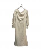 HER LIP TOハーリップトゥ）の古着「Tucked Mermaid Ponte Dress」｜アイボリー
