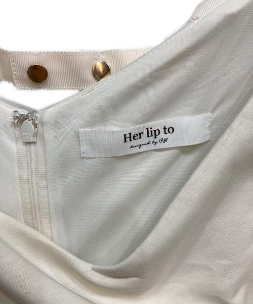 HER LIP TO（ハーリップトゥ）HER LIP TO (ハーリップトゥ) Tucked Mermaid Ponte Dress アイボリー サイズ:Ｓの古着・服飾アイテム