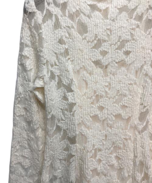 FRAY ID（フレイ アイディー）FRAY ID (フレイ アイディー) フラワーストレッチレースワンピース アイボリーの古着・服飾アイテム
