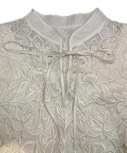 Snidel（スナイデル）Snidel (スナイデル) レースカラーニットプルオーバー ホワイト サイズ:1の古着・服飾アイテム