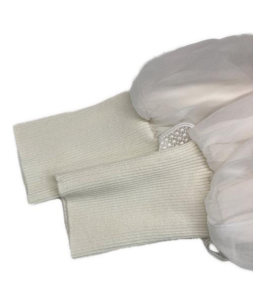 Snidel（スナイデル）Snidel (スナイデル) レースカラーニットプルオーバー ホワイト サイズ:1の古着・服飾アイテム