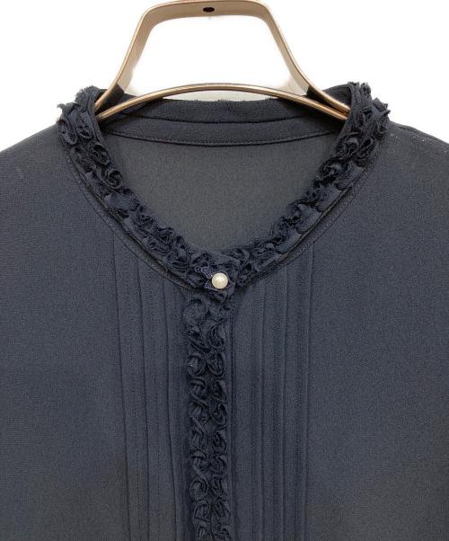ANAYI（アナイ）ANAYI (アナイ) ジョーゼットテクニカル刺繍 ブラウス ネイビー サイズ:36 未使用品の古着・服飾アイテム