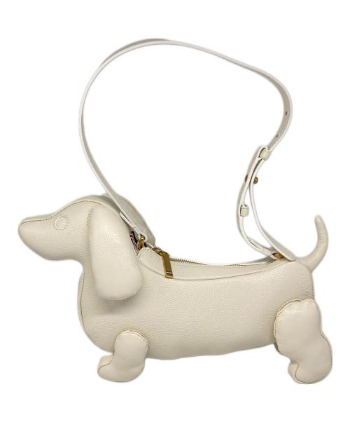 Thom Browne（トムブラウン）Thom Browne (トムブラウン) Hector レザーショルダーバッグ ホワイトの古着・服飾アイテム