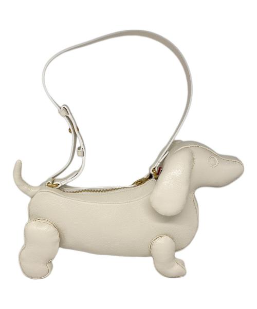 Thom Browne（トムブラウン）Thom Browne (トムブラウン) Hector レザーショルダーバッグ ホワイトの古着・服飾アイテム