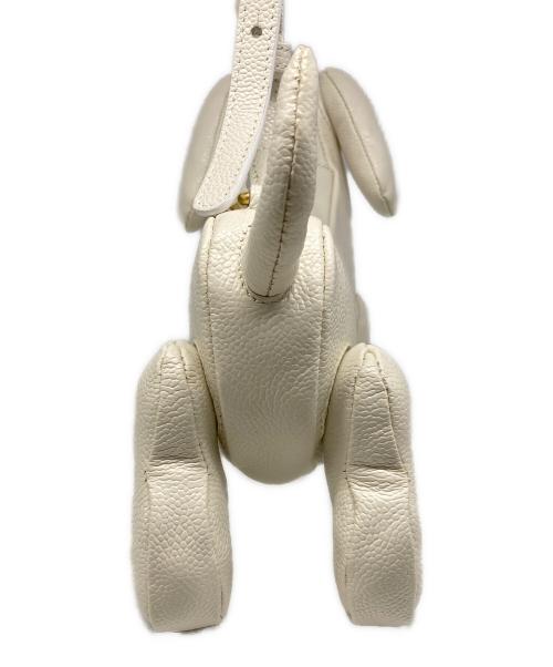 Thom Browne（トムブラウン）Thom Browne (トムブラウン) Hector レザーショルダーバッグ ホワイトの古着・服飾アイテム