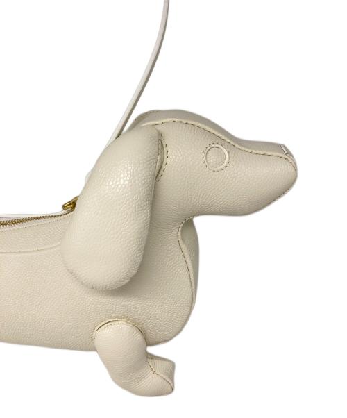 Thom Browne（トムブラウン）Thom Browne (トムブラウン) Hector レザーショルダーバッグ ホワイトの古着・服飾アイテム