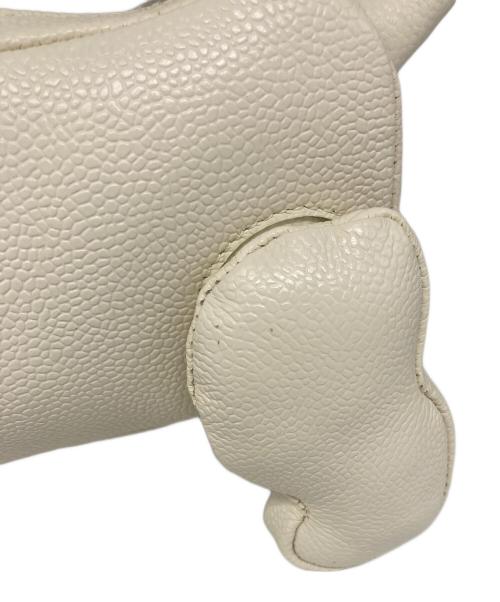 Thom Browne（トムブラウン）Thom Browne (トムブラウン) Hector レザーショルダーバッグ ホワイトの古着・服飾アイテム