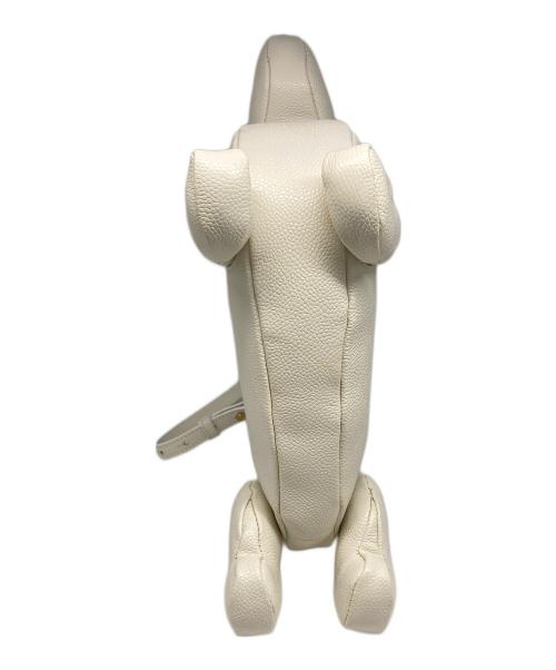 Thom Browne（トムブラウン）Thom Browne (トムブラウン) Hector レザーショルダーバッグ ホワイトの古着・服飾アイテム