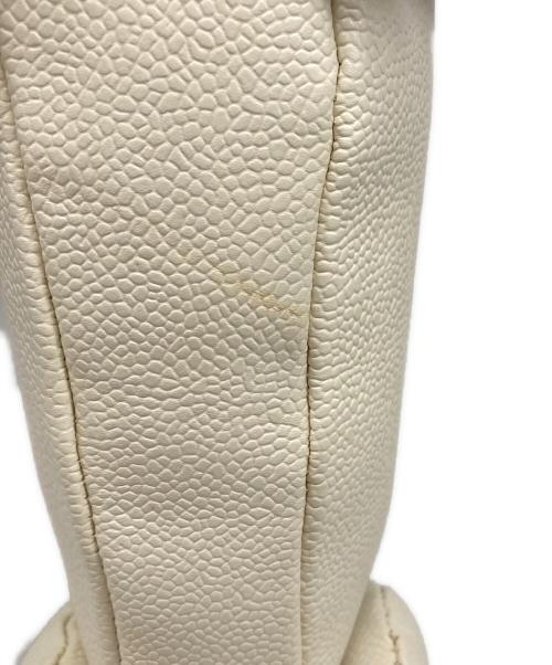 Thom Browne（トムブラウン）Thom Browne (トムブラウン) Hector レザーショルダーバッグ ホワイトの古着・服飾アイテム