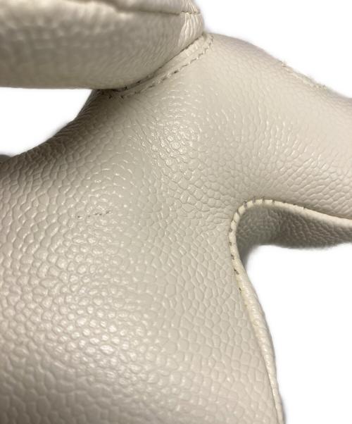 Thom Browne（トムブラウン）Thom Browne (トムブラウン) Hector レザーショルダーバッグ ホワイトの古着・服飾アイテム