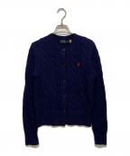 POLO RALPH LAURENポロ・ラルフローレン）の古着「カシミヤ混ケーブルニットカーディガン」｜ネイビー