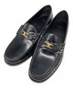 CELINEセリーヌ）の古着「トリオンフレザーローファー」｜ブラック