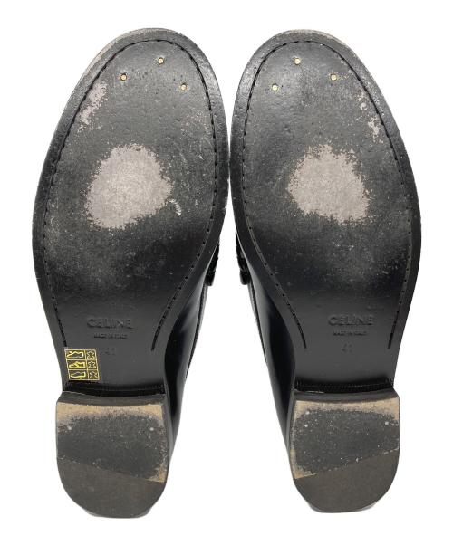 CELINE（セリーヌ）CELINE (セリーヌ) トリオンフレザーローファー ブラック サイズ:41の古着・服飾アイテム
