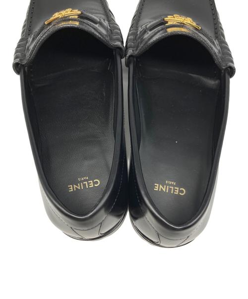 CELINE（セリーヌ）CELINE (セリーヌ) トリオンフレザーローファー ブラック サイズ:41の古着・服飾アイテム
