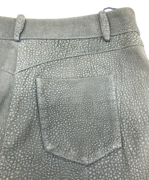 LOEWE（ロエベ）LOEWE (ロエベ) ラムレザーパンツ グレー サイズ:38の古着・服飾アイテム
