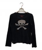 Vivienne Westwood RED LABELヴィヴィアンウエストウッドレッドレーベル）の古着「スカルオーブロングスリーブカットソー」｜ブラック