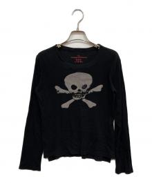 Vivienne Westwood RED LABEL（ヴィヴィアンウエストウッドレッドレーベル）の古着「スカルオーブロングスリーブカットソー」｜ブラック