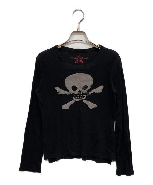Vivienne Westwood RED LABEL（ヴィヴィアンウエストウッドレッドレーベル）Vivienne Westwood RED LABEL (ヴィヴィアンウエストウッドレッドレーベル) スカルオーブロングスリーブカットソー ブラック サイズ:2の古着・服飾アイテム