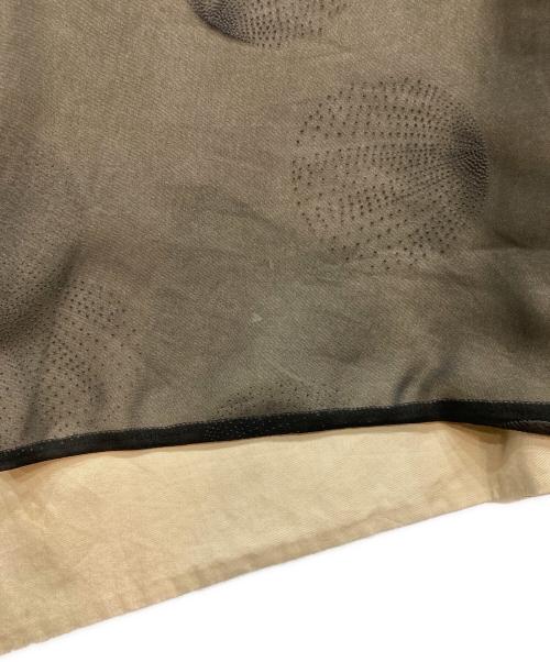 yohji yamamoto+noir（ヨウジヤマモトプリュスノアール）yohji yamamoto+noir (ヨウジヤマモトプリュスノアール) フレアスカート ベージュ×ブラック サイズ:3の古着・服飾アイテム