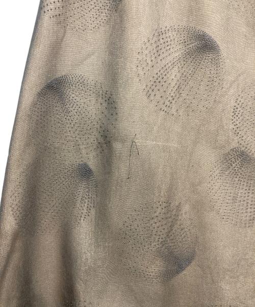 yohji yamamoto+noir（ヨウジヤマモトプリュスノアール）yohji yamamoto+noir (ヨウジヤマモトプリュスノアール) フレアスカート ベージュ×ブラック サイズ:3の古着・服飾アイテム