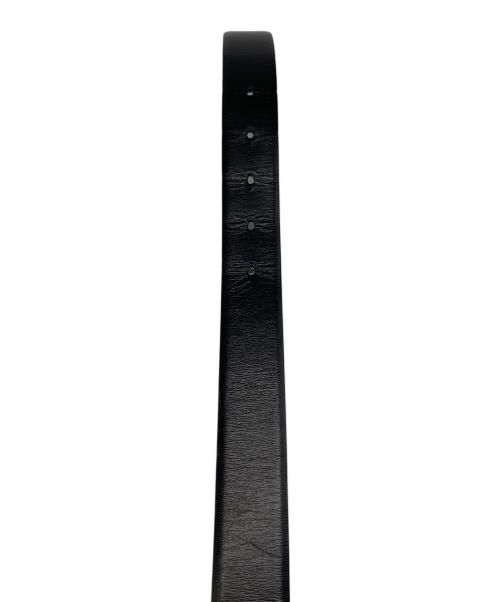 VALENTINO GARAVANI（ヴァレンティノ・ガラヴァーニ）VALENTINO GARAVANI (ヴァレンティノ・ガラヴァーニ) Vロゴバックル レザーベルト ブラックの古着・服飾アイテム