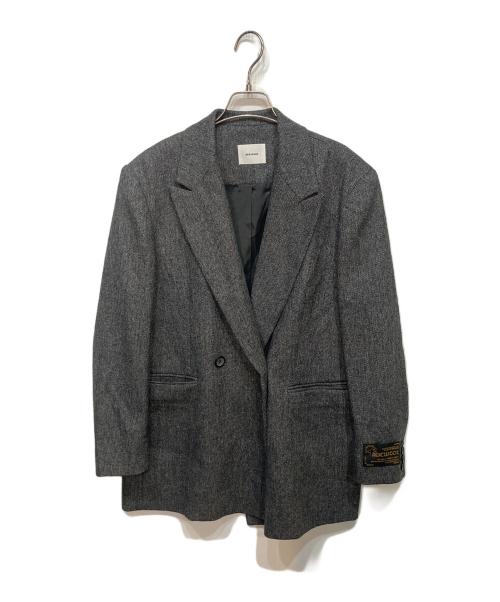 MIESROHE（ミースロエ）MIESROHE (ミースロエ) ツイードダブルジャケット グレーの古着・服飾アイテム