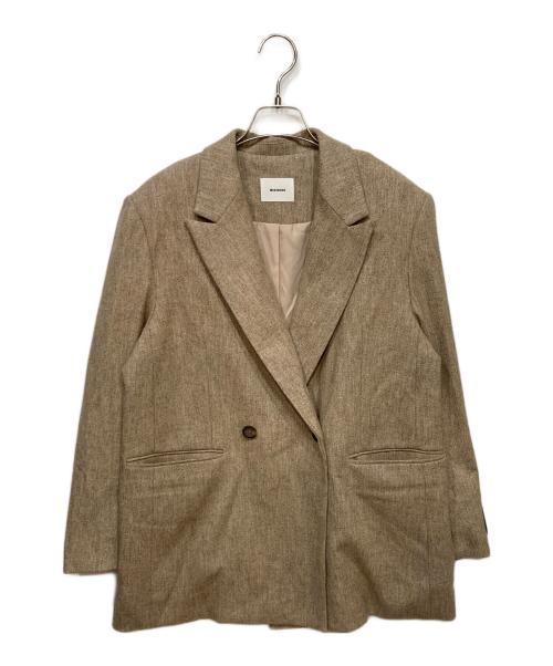 MIESROHE（ミースロエ）MIESROHE (ミースロエ) ツイードダブルジャケット ベージュの古着・服飾アイテム
